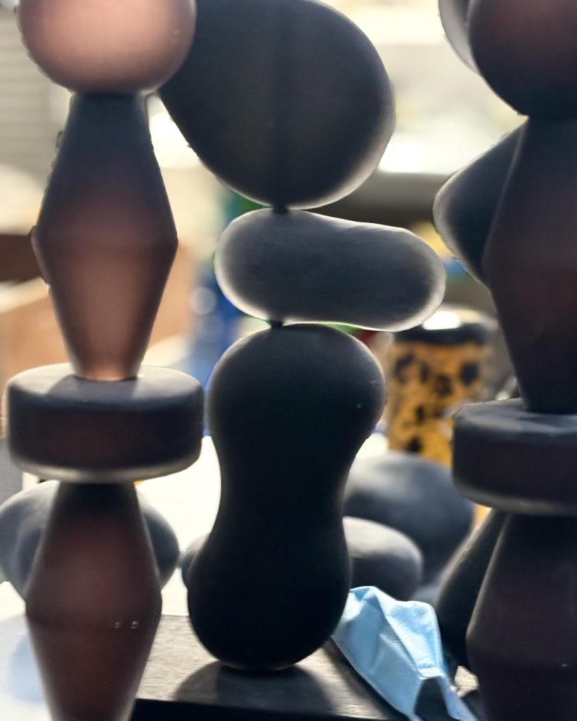 Dark gems in work progress for Proud Totems.